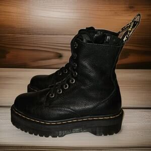 Dr Martens Women's Jadon III Black Platform Zip Boots Size US W8 M7